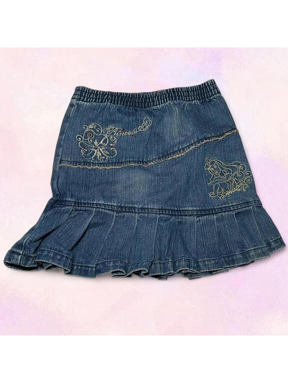 Disney Aurora Sleeping Beauty Toddler Jean Skirt Size 110
